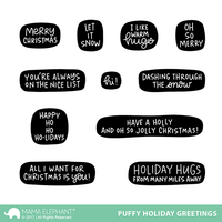 PUFFY HOLIDAY GREETINGS